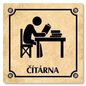 Čítárna, 80x80mm, pergamen, Kansas